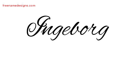 Cursive Name Tattoo Designs Ingeborg Download Free