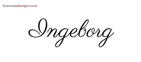 Classic Name Tattoo Designs Ingeborg Graphic Download
