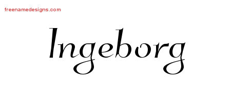 Elegant Name Tattoo Designs Ingeborg Free Graphic