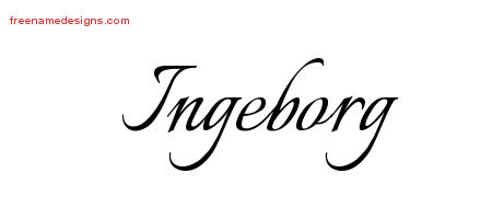 Calligraphic Name Tattoo Designs Ingeborg Download Free
