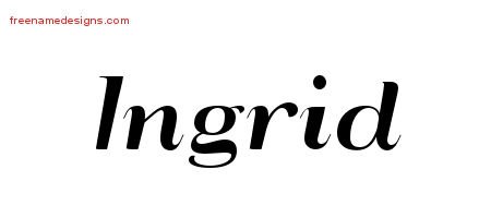 Art Deco Name Tattoo Designs Ingrid Printable