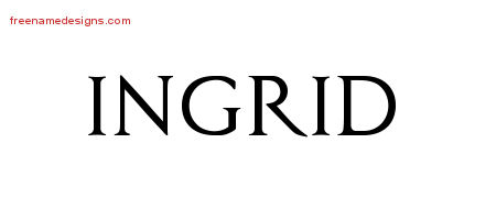 Regal Victorian Name Tattoo Designs Ingrid Graphic Download