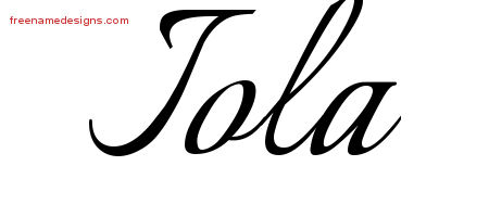 Calligraphic Name Tattoo Designs Iola Download Free