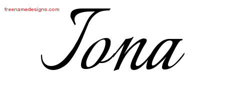 Calligraphic Name Tattoo Designs Iona Download Free