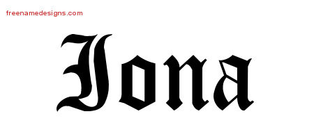 Blackletter Name Tattoo Designs Iona Graphic Download