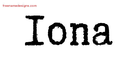 Typewriter Name Tattoo Designs Iona Free Download