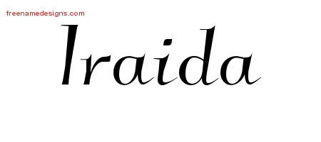 Elegant Name Tattoo Designs Iraida Free Graphic