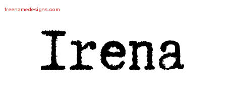 Typewriter Name Tattoo Designs Irena Free Download