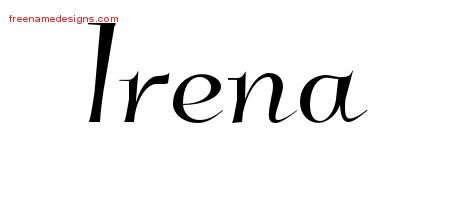 Elegant Name Tattoo Designs Irena Free Graphic