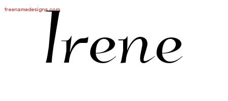 Elegant Name Tattoo Designs Irene Free Graphic