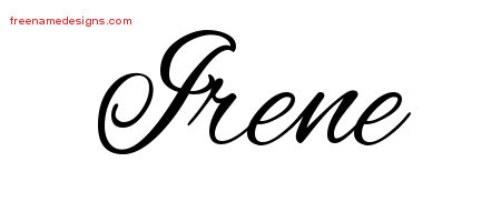 Cursive Name Tattoo Designs Irene Download Free - Free Name Designs