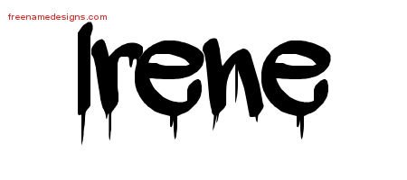 Graffiti Name Tattoo Designs Irene Free Lettering