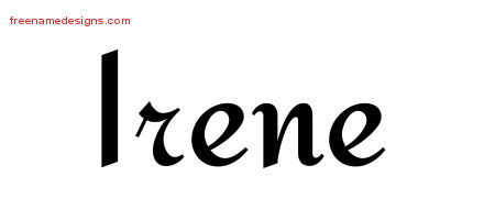 Calligraphic Stylish Name Tattoo Designs Irene Download Free