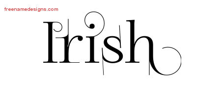 Decorated Name Tattoo Designs Irish Free