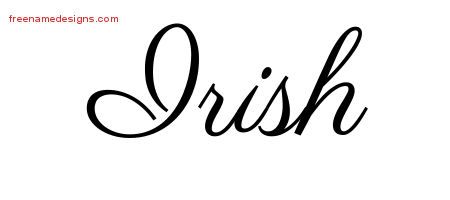 Classic Name Tattoo Designs Irish Graphic Download