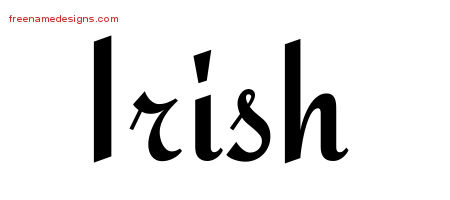 Calligraphic Stylish Name Tattoo Designs Irish Download Free