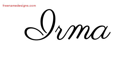 Classic Name Tattoo Designs Irma Graphic Download