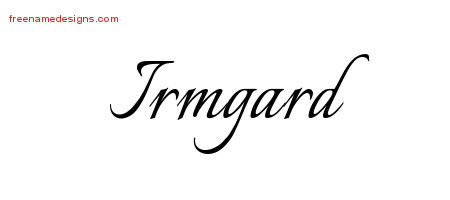 Calligraphic Name Tattoo Designs Irmgard Download Free