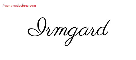 Classic Name Tattoo Designs Irmgard Graphic Download