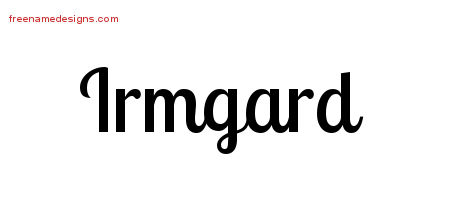 Handwritten Name Tattoo Designs Irmgard Free Download