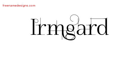Decorated Name Tattoo Designs Irmgard Free