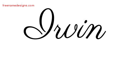 Classic Name Tattoo Designs Irvin Printable