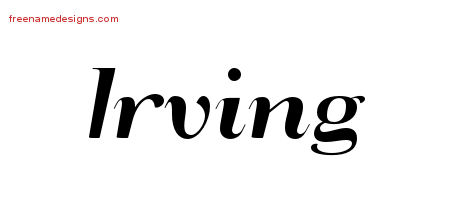 Art Deco Name Tattoo Designs Irving Graphic Download