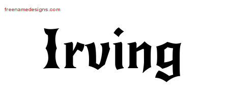 Gothic Name Tattoo Designs Irving Download Free