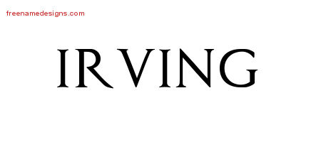 Regal Victorian Name Tattoo Designs Irving Printable