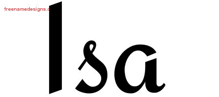 Calligraphic Stylish Name Tattoo Designs Isa Download Free