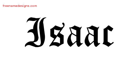 Blackletter Name Tattoo Designs Isaac Printable