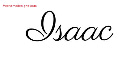 Classic Name Tattoo Designs Isaac Printable