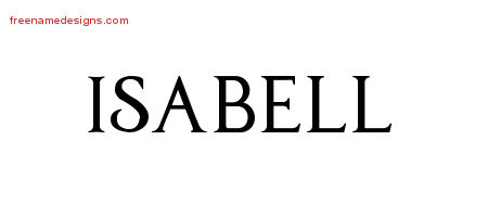 Regal Victorian Name Tattoo Designs Isabell Graphic Download