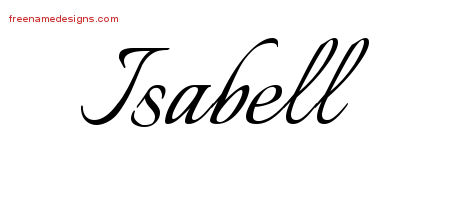 Calligraphic Name Tattoo Designs Isabell Download Free