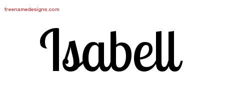 Handwritten Name Tattoo Designs Isabell Free Download