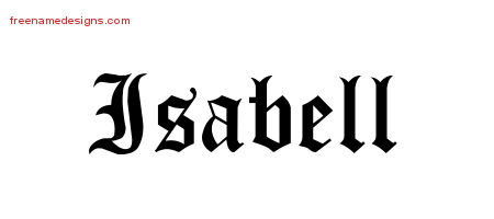 Blackletter Name Tattoo Designs Isabell Graphic Download