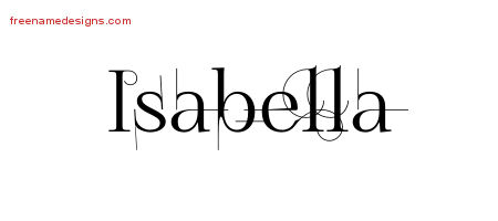 Decorated Name Tattoo Designs Isabella Free