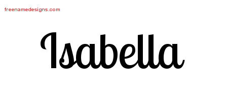 Handwritten Name Tattoo Designs Isabella Free Download