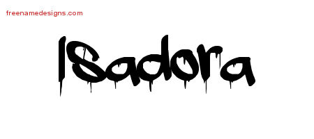 Graffiti Name Tattoo Designs Isadora Free Lettering