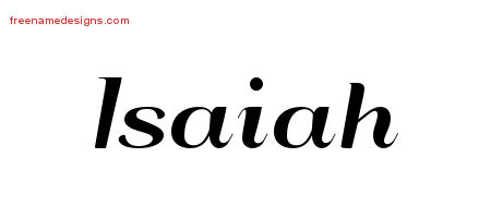 Art Deco Name Tattoo Designs Isaiah Graphic Download