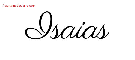 Classic Name Tattoo Designs Isaias Printable