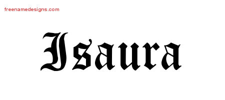 Blackletter Name Tattoo Designs Isaura Graphic Download