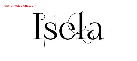 Decorated Name Tattoo Designs Isela Free