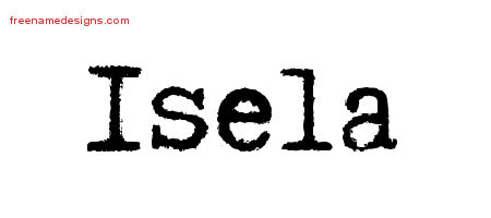 Typewriter Name Tattoo Designs Isela Free Download