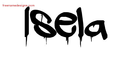 Graffiti Name Tattoo Designs Isela Free Lettering