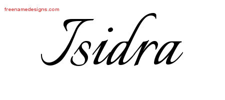 Calligraphic Name Tattoo Designs Isidra Download Free