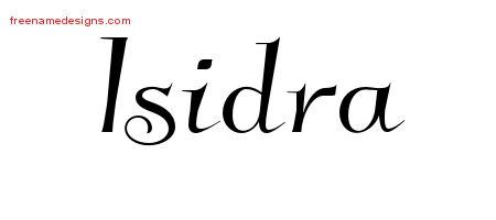 Elegant Name Tattoo Designs Isidra Free Graphic