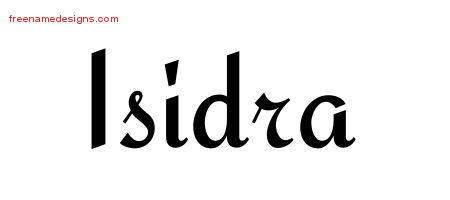Calligraphic Stylish Name Tattoo Designs Isidra Download Free