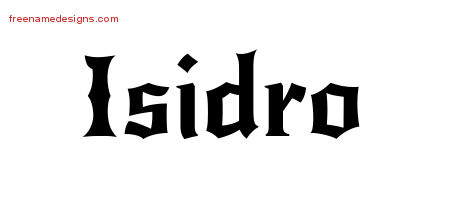 Gothic Name Tattoo Designs Isidro Download Free