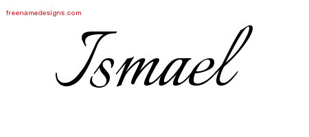 Calligraphic Name Tattoo Designs Ismael Free Graphic
